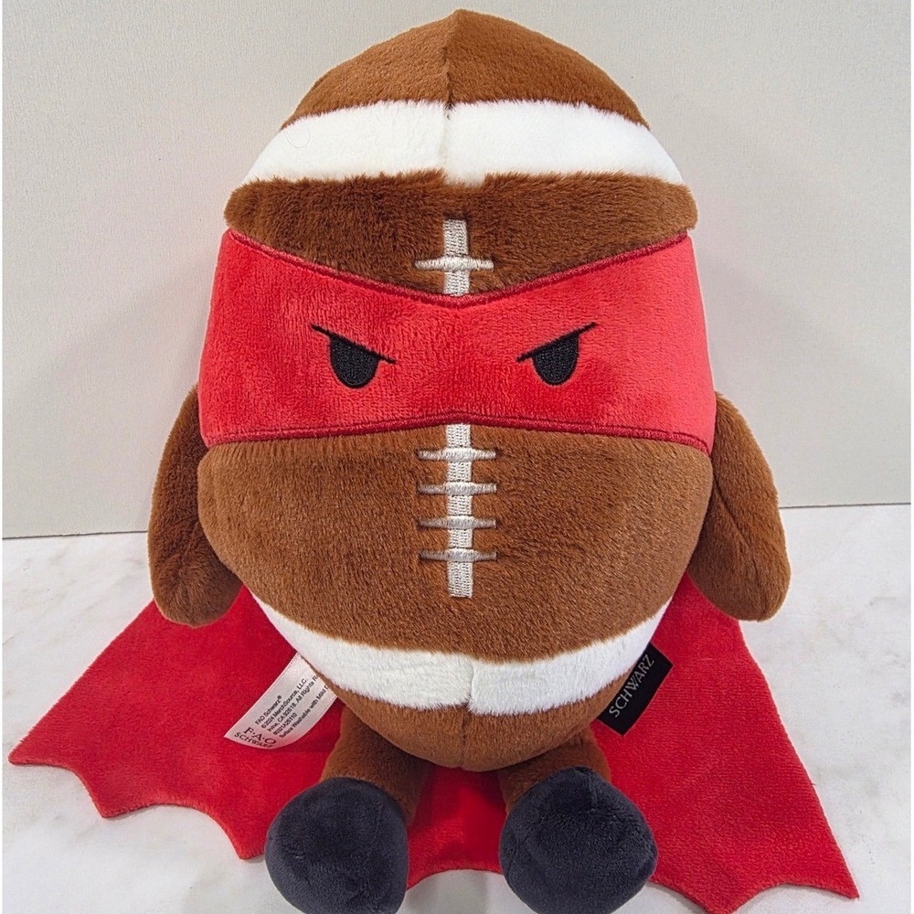 Superhero Plush Masked Cape Football FAO Schwarz Heroes of the Game Gift Him Red